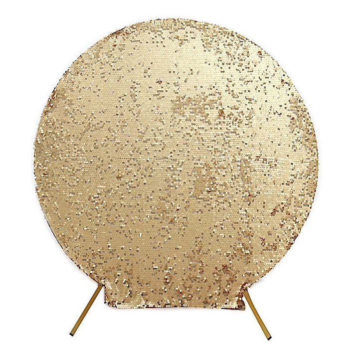 7.5 ft Big Payette Sequin Round Backdrop Stand Cover Wedding Decorations BKDP_STNDCIR1_71_CHMPM