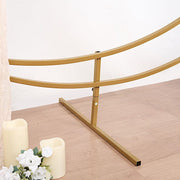 7.5 ft Crescent Moon Metal Floral Display Frame Wedding Arch Backdrop Stand - Gold BKDP_STND_16_L_GOLD