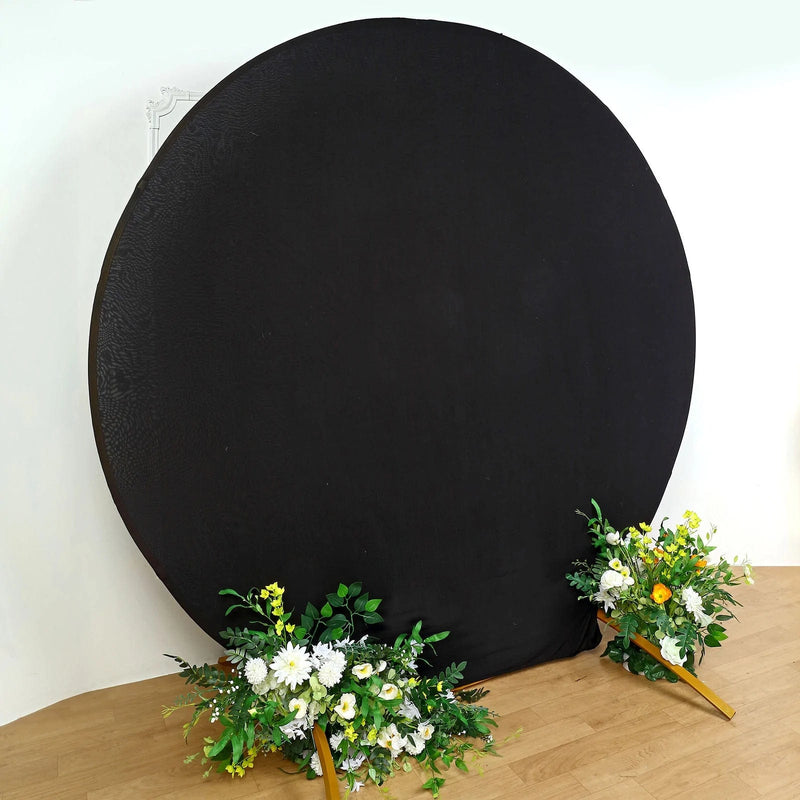 7.5 ft Fitted Spandex Round Backdrop Stand Cover Wedding Decorations