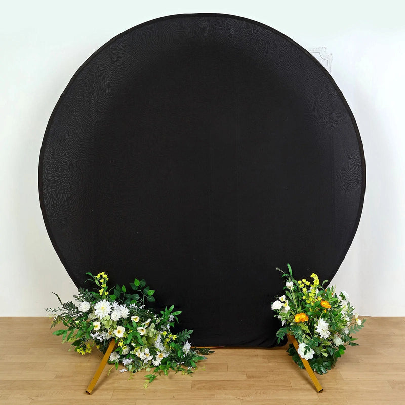 7.5 ft Fitted Spandex Round Backdrop Stand Cover Wedding Decorations
