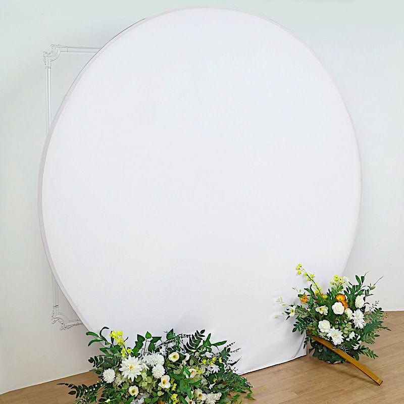 7.5 ft Fitted Spandex Round Backdrop Stand Cover Wedding Decorations