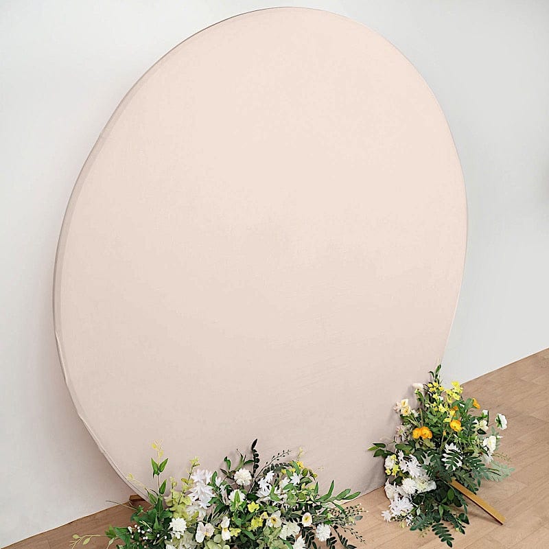 7.5 ft Fitted Spandex Round Backdrop Stand Cover Wedding Decorations