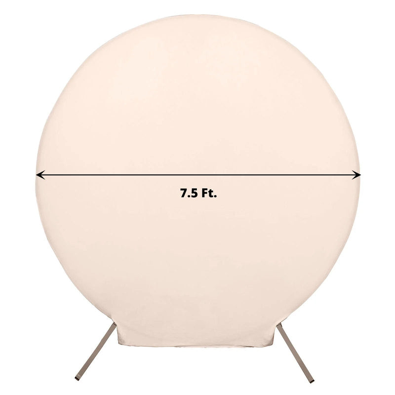 7.5 ft Fitted Spandex Round Backdrop Stand Cover Wedding Decorations