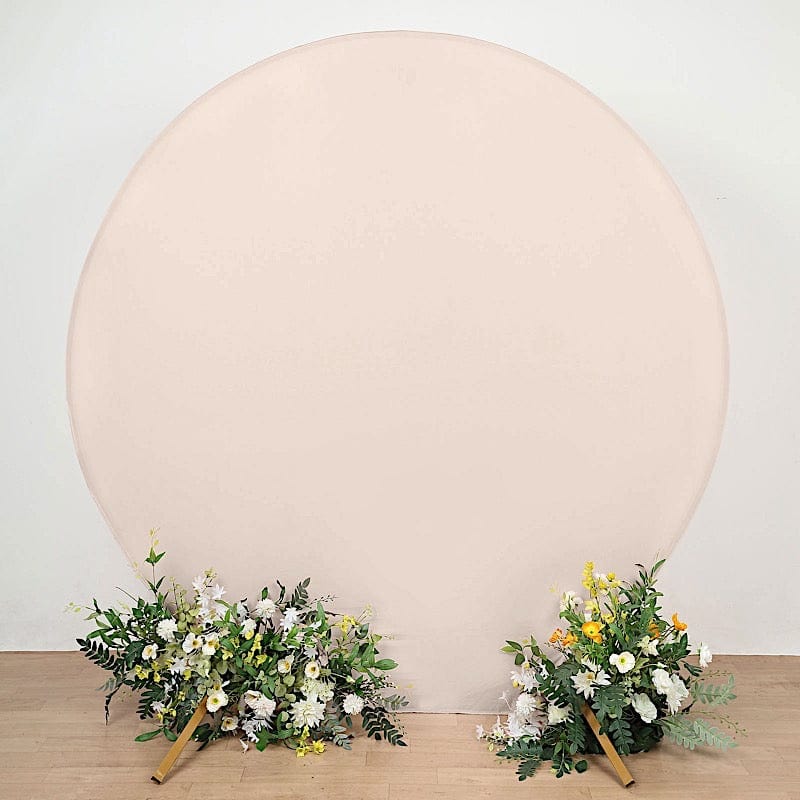 7.5 ft Fitted Spandex Round Backdrop Stand Cover Wedding Decorations