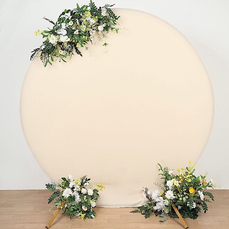 7.5 ft Fitted Spandex Round Backdrop Stand Cover Wedding Decorations