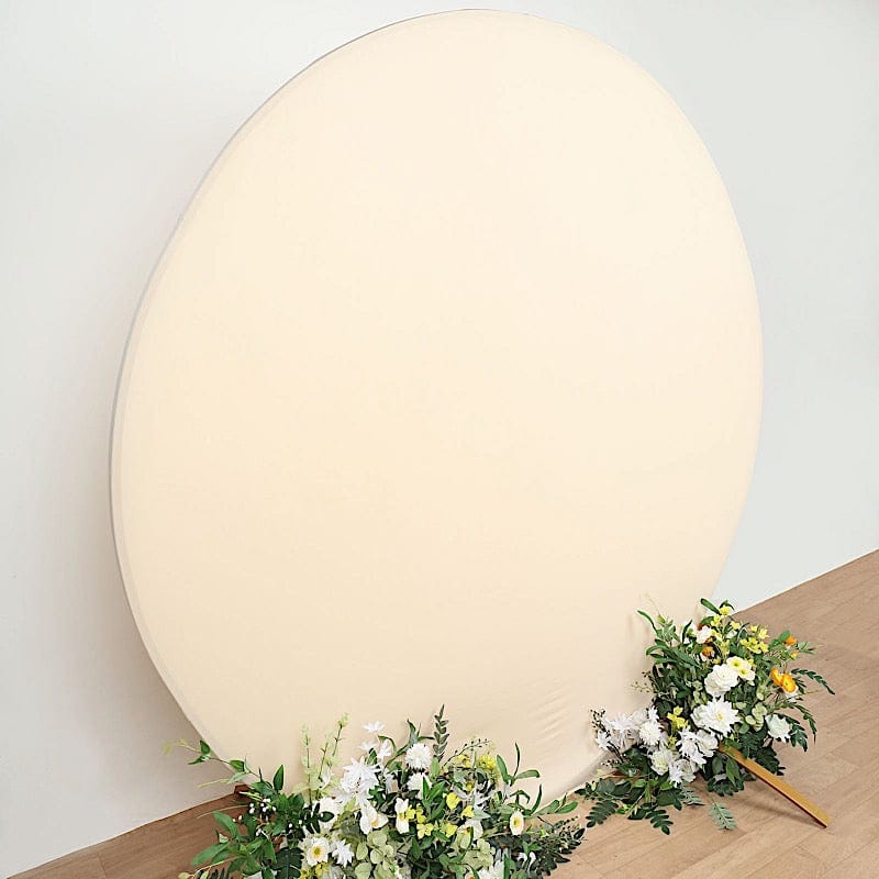 7.5 ft Fitted Spandex Round Backdrop Stand Cover Wedding Decorations