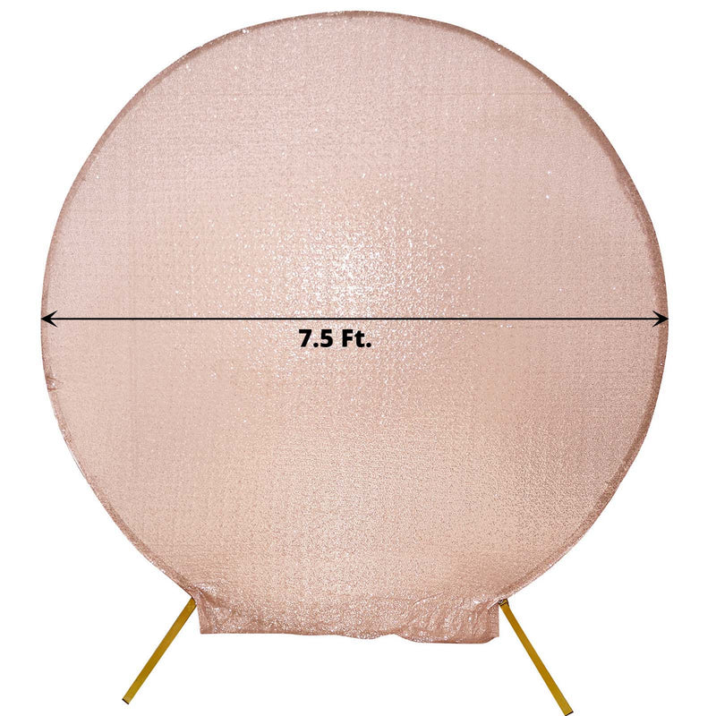 7.5 ft Metallic Sequin Round Backdrop Stand Cover Wedding Decorations