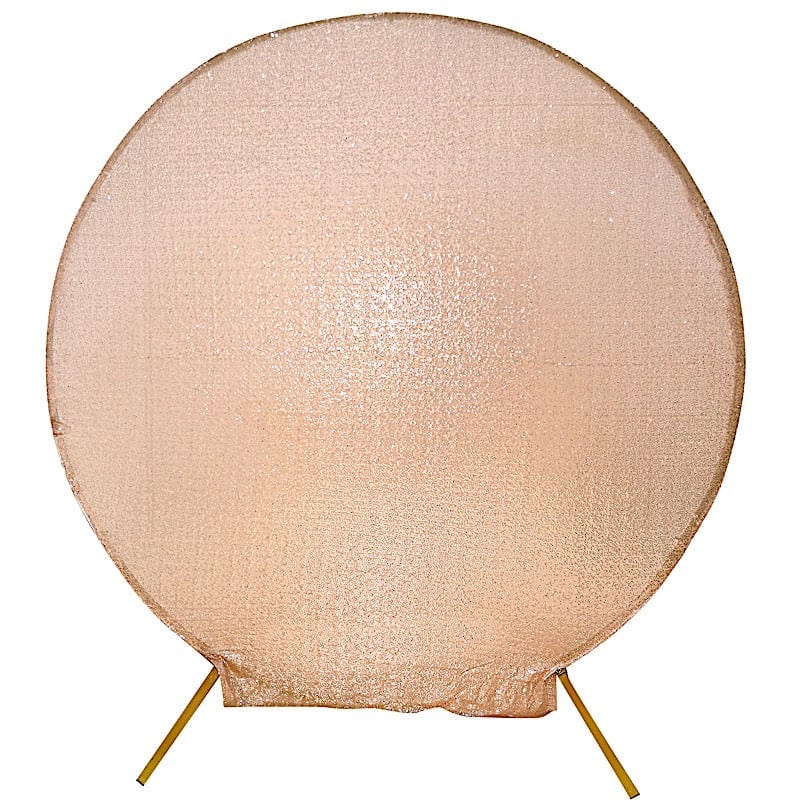 7.5 ft Metallic Sequin Round Backdrop Stand Cover Wedding Decorations