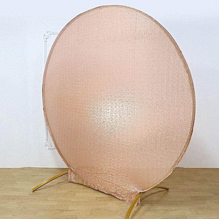 7.5 ft Metallic Sequin Round Backdrop Stand Cover Wedding Decorations