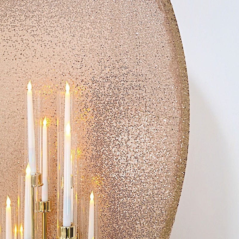 7.5 ft Metallic Sequin Round Backdrop Stand Cover Wedding Decorations