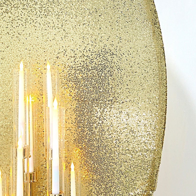 7.5 ft Metallic Sequin Round Backdrop Stand Cover Wedding Decorations