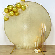 7.5 ft Metallic Sequin Round Backdrop Stand Cover Wedding Decorations
