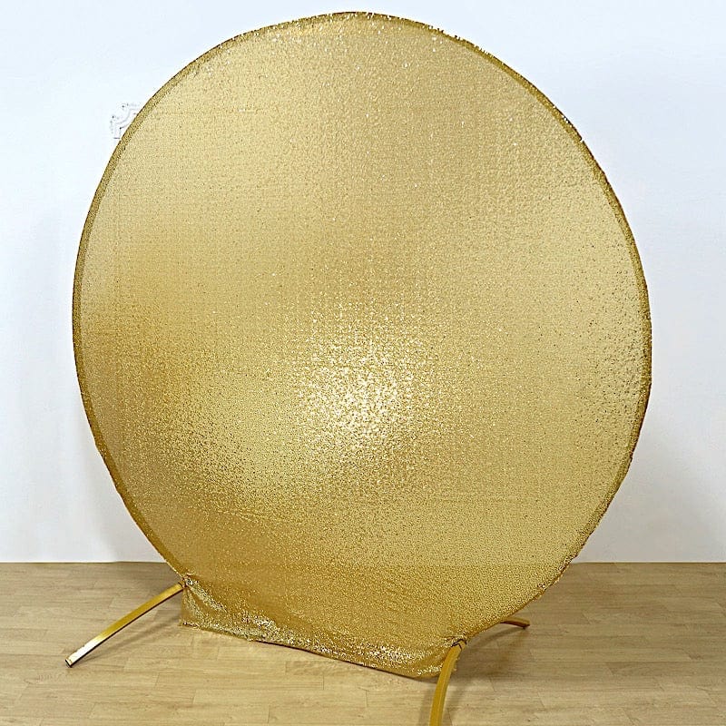 7.5 ft Metallic Sequin Round Backdrop Stand Cover Wedding Decorations