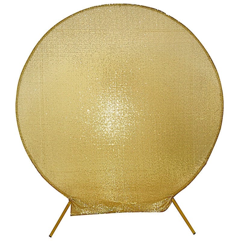 7.5 ft Metallic Sequin Round Backdrop Stand Cover Wedding Decorations