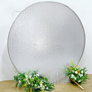 7.5 ft Metallic Sequin Round Backdrop Stand Cover Wedding Decorations
