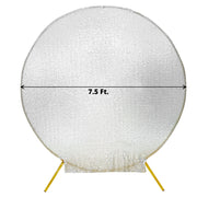 7.5 ft Metallic Sequin Round Backdrop Stand Cover Wedding Decorations