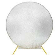 7.5 ft Metallic Sequin Round Backdrop Stand Cover Wedding Decorations BKDP_STNDCIR1_02_SILV