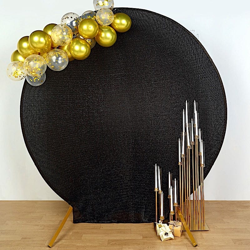 7.5 ft Metallic Spandex Round Backdrop Stand Cover Wedding Decorations