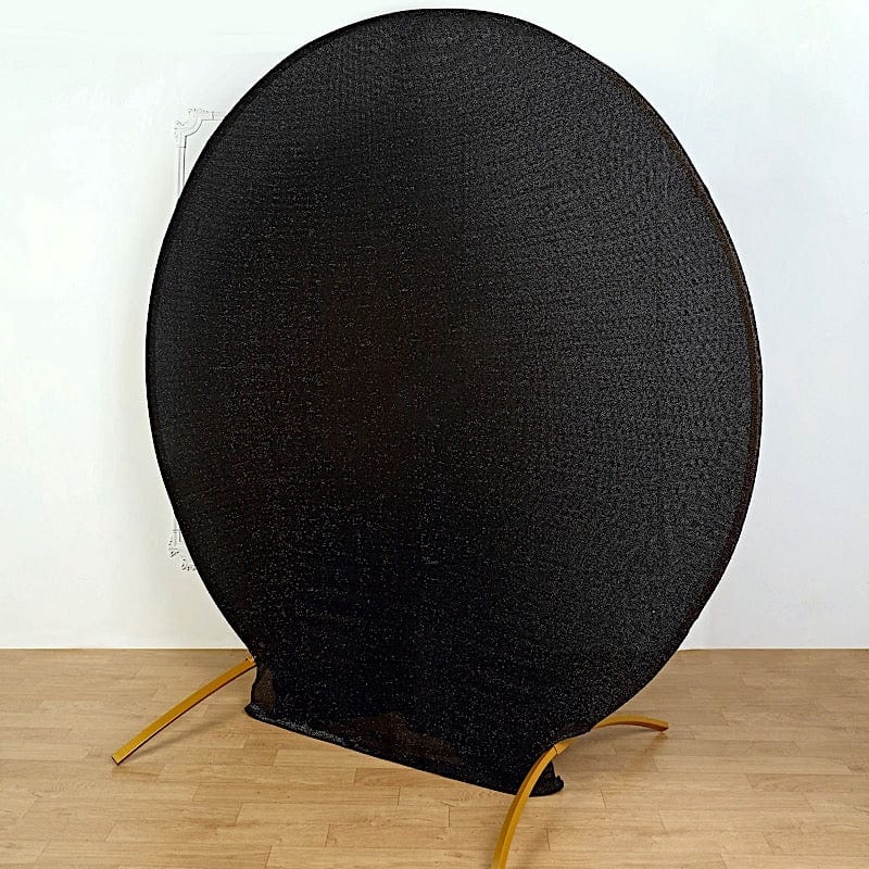 7.5 ft Metallic Spandex Round Backdrop Stand Cover Wedding Decorations