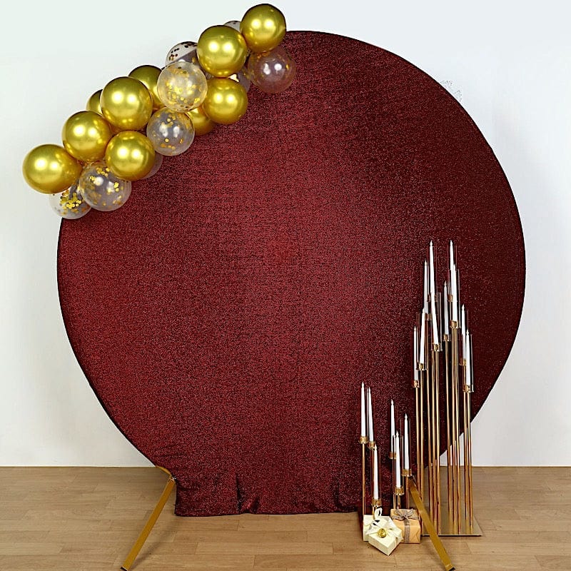 7.5 ft Metallic Spandex Round Backdrop Stand Cover Wedding Decorations