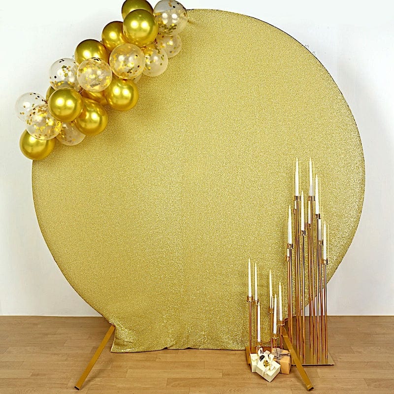 7.5 ft Metallic Spandex Round Backdrop Stand Cover Wedding Decorations