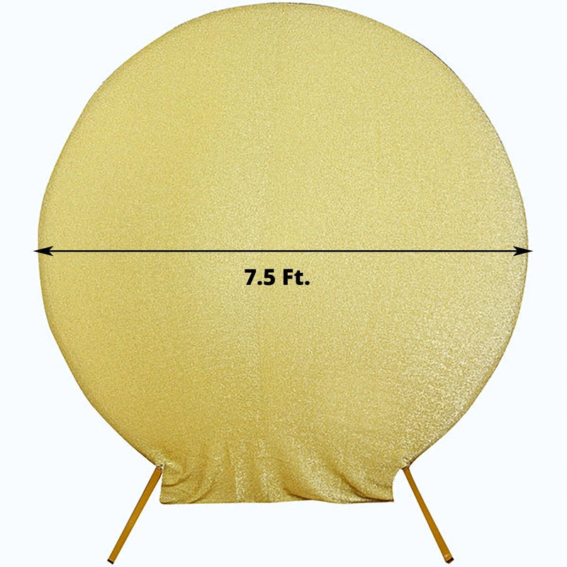 7.5 ft Metallic Spandex Round Backdrop Stand Cover Wedding Decorations