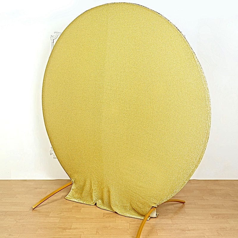 7.5 ft Metallic Spandex Round Backdrop Stand Cover Wedding Decorations