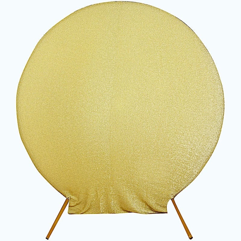 7.5 ft Metallic Spandex Round Backdrop Stand Cover Wedding Decorations