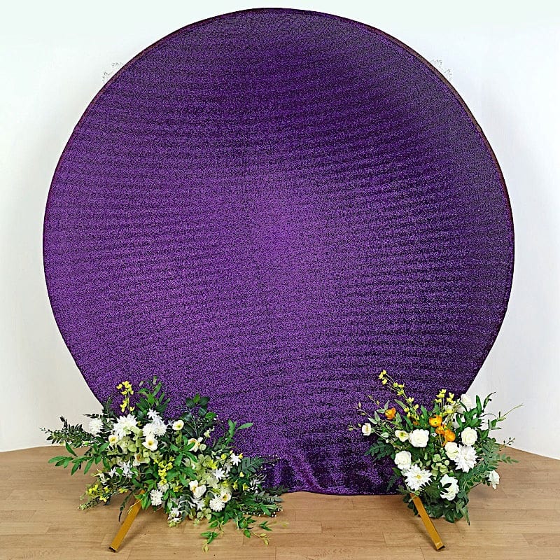 7.5 ft Metallic Spandex Round Backdrop Stand Cover Wedding Decorations