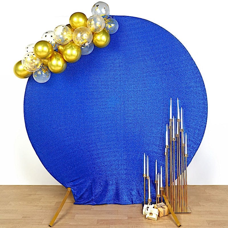 7.5 ft Metallic Spandex Round Backdrop Stand Cover Wedding Decorations