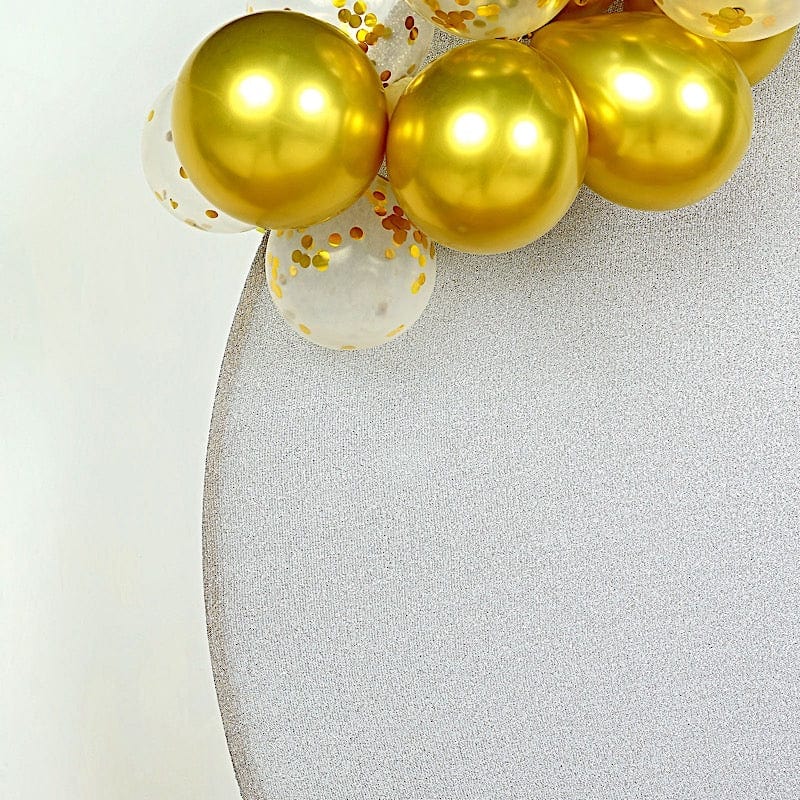 7.5 ft Metallic Spandex Round Backdrop Stand Cover Wedding Decorations