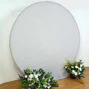 7.5 ft Metallic Spandex Round Backdrop Stand Cover Wedding Decorations