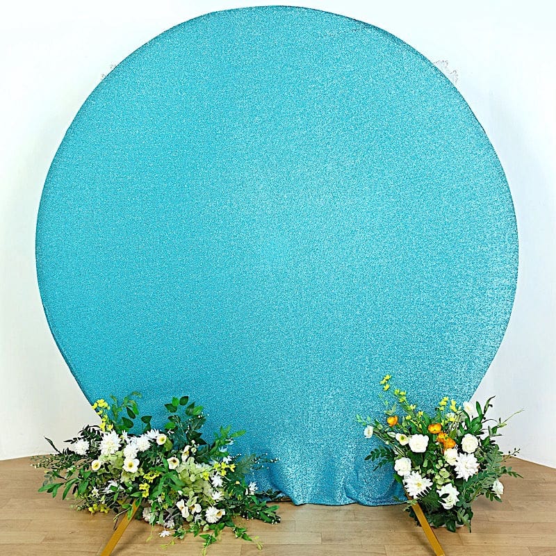 7.5 ft Metallic Spandex Round Backdrop Stand Cover Wedding Decorations