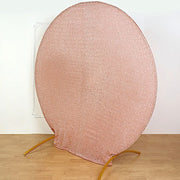7.5 ft Metallic Spandex Round Backdrop Stand Cover Wedding Decorations BKDP_STNDCIR1_23_054