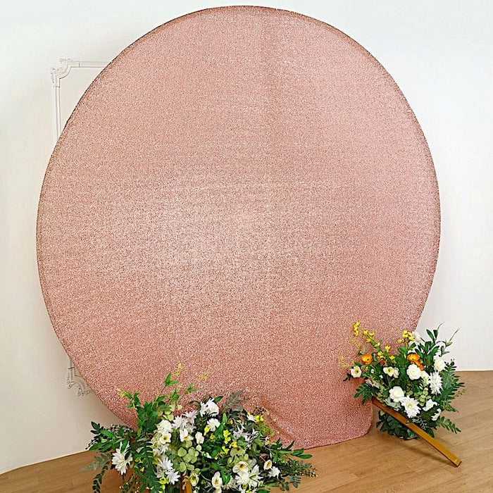 7.5 ft Metallic Spandex Round Backdrop Stand Cover Wedding Decorations BKDP_STNDCIR1_23_054