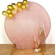 7.5 ft Metallic Spandex Round Backdrop Stand Cover Wedding Decorations BKDP_STNDCIR1_23_054