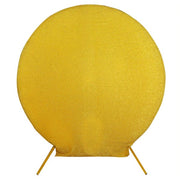7.5 ft Metallic Spandex Round Backdrop Stand Cover Wedding Decorations BKDP_STNDCIR1_23_GOLD