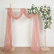 7.5 ft Square Natural Birch Wood Wedding Arch Backdrop Stand BKDP_STNDREC3_NAT