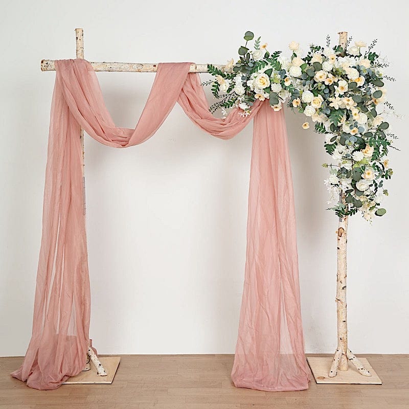 7.5 ft Square Natural Birch Wood Wedding Arch Backdrop Stand BKDP_STNDREC3_NAT