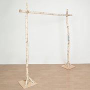 7.5 ft Square Natural Birch Wood Wedding Arch Backdrop Stand BKDP_STNDREC3_NAT
