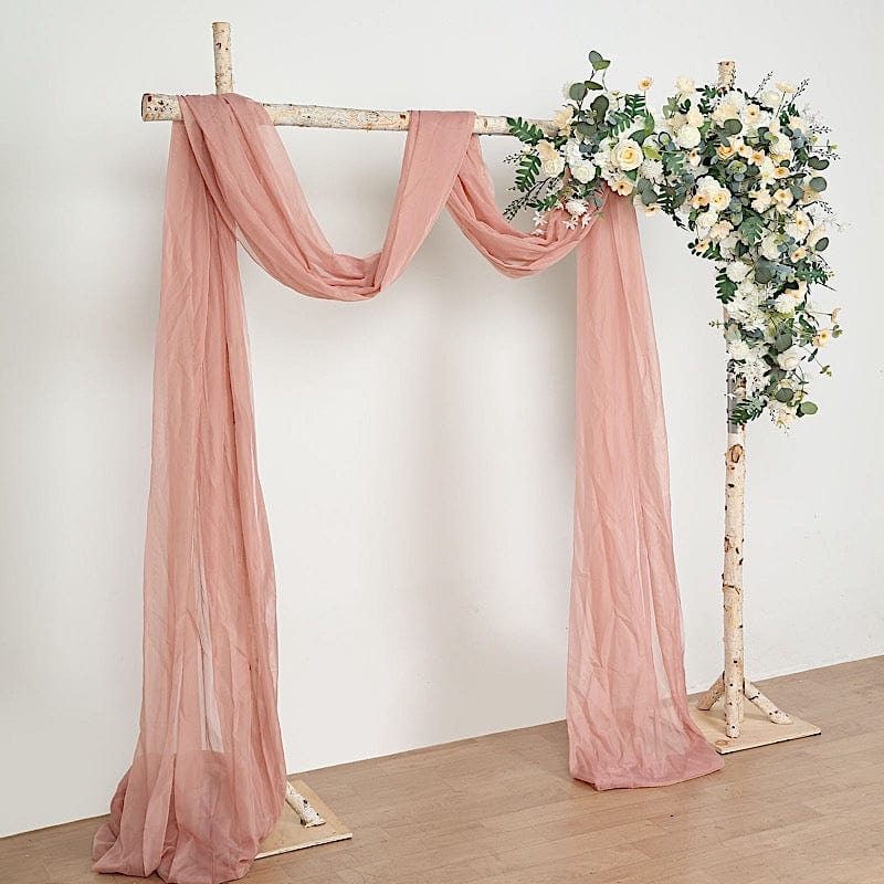7.5 ft Square Natural Birch Wood Wedding Arch Backdrop Stand BKDP_STNDREC3_NAT