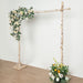 7.5 ft Square Natural Birch Wood Wedding Arch Backdrop Stand BKDP_STNDREC3_NAT