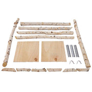 7.5 ft Square Natural Birch Wood Wedding Arch Backdrop Stand BKDP_STNDREC3_NAT