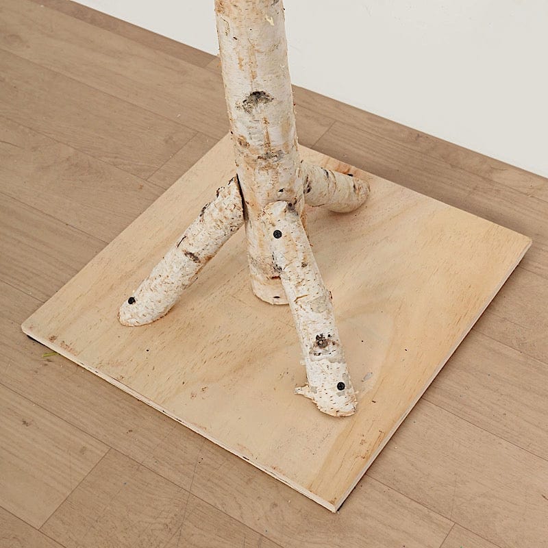 7.5 ft Square Natural Birch Wood Wedding Arch Backdrop Stand BKDP_STNDREC3_NAT