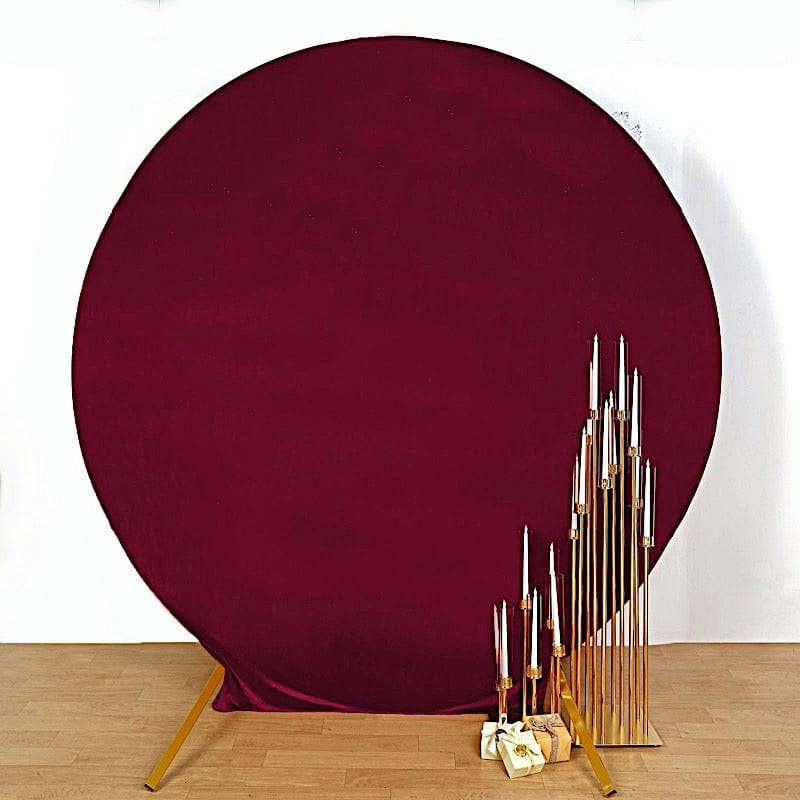 7.5 ft Velvet Round Backdrop Stand Cover Wedding Arch Decorations