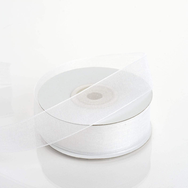 7/8" x 25 yards Mono Edge Organza Ribbon RIB_78_WHT