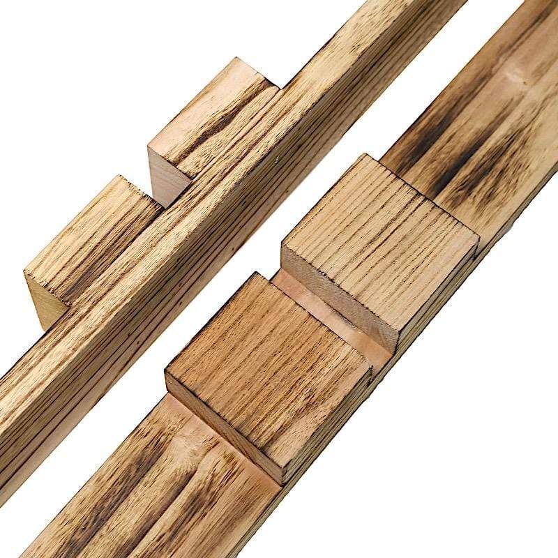 7 ft Heptagon Wood Wedding Arch Backdrop Stand - Natural BKDP_STND_HEPT1_NAT