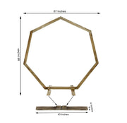 7 ft Heptagon Wood Wedding Arch Backdrop Stand - Natural BKDP_STND_HEPT1_NAT