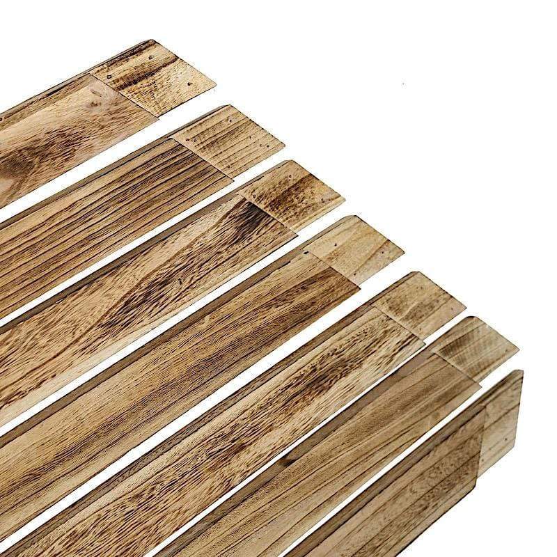 7 ft Heptagon Wood Wedding Arch Backdrop Stand - Natural BKDP_STND_HEPT1_NAT