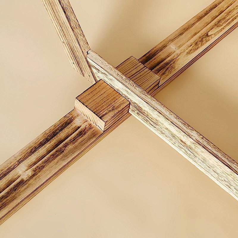 7 ft Heptagon Wood Wedding Arch Backdrop Stand - Natural BKDP_STND_HEPT1_NAT